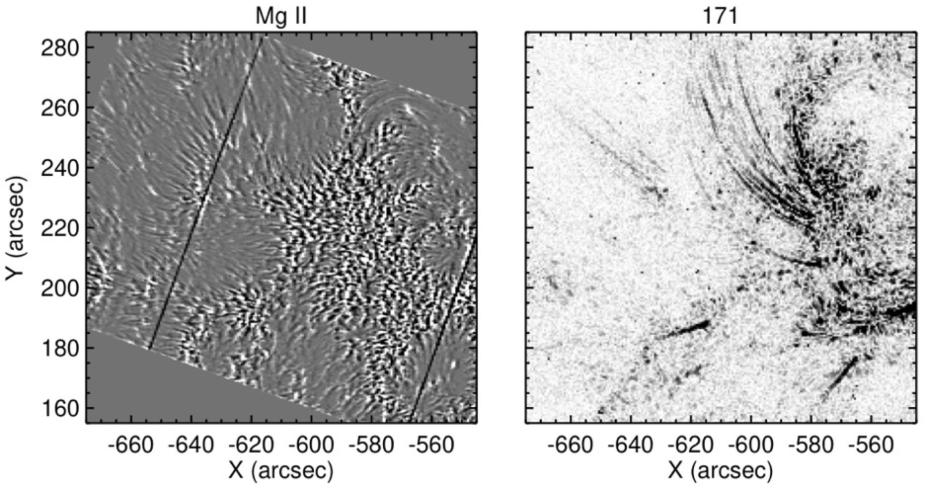 Edge-enhanced images from near the core of the Mg II k line