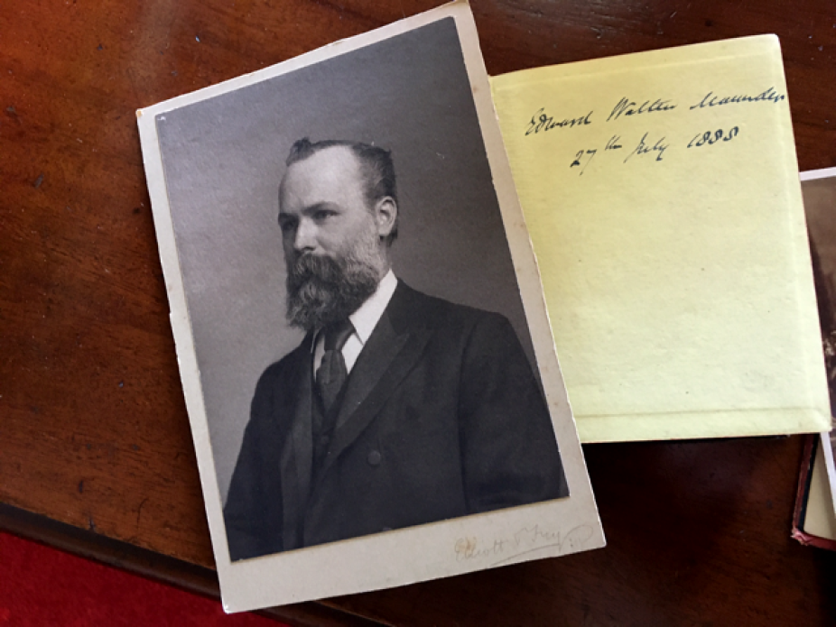 Walter Maunder’s New testament with his formal portrait