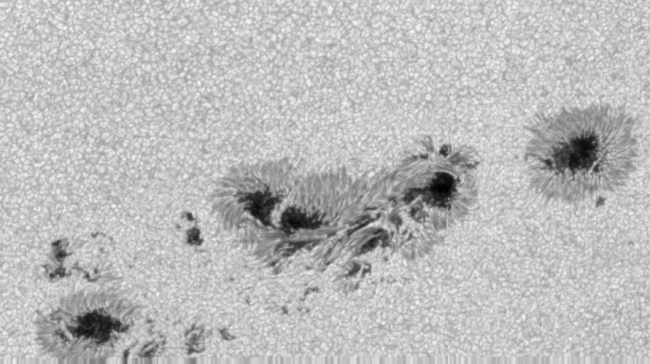 Reconstructed continuum intensity scan of an active region