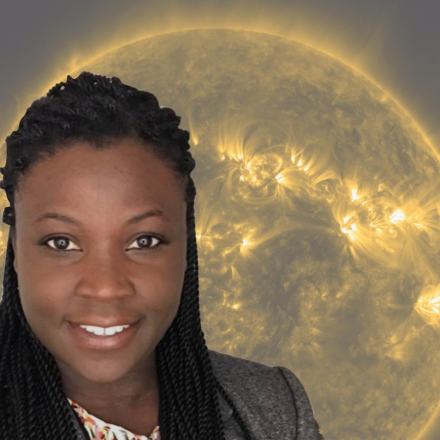 Samaiyah Farid headshot in front of sun image