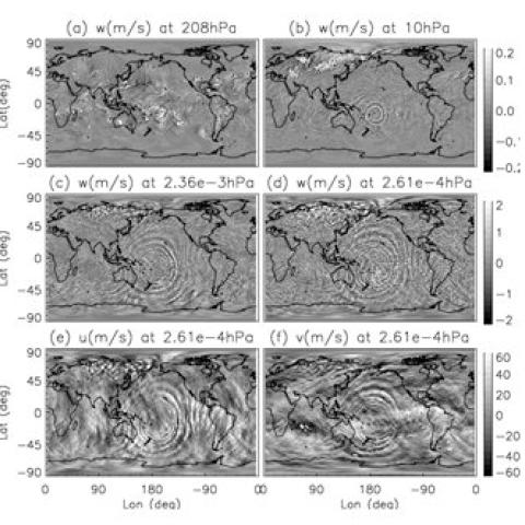 WACCM simulation results on 4 February