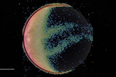 Data from NASA’s Global-scale Observations of the Limb and Disk, or GOLD, mission reveals the twin bands of charged particles that persist near the equator at night