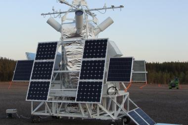 HiWind instrument during final flight preparations in Kiruna, Sweden, June, 2011