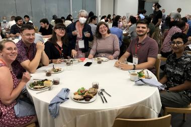 CEDAR participants attending the banquet dinner seated at a round table