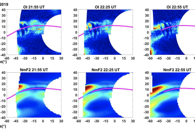 Latitude-longitude distribution and NmF2 simulation